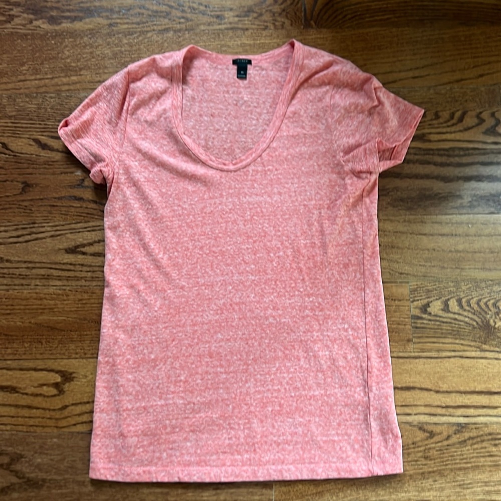 J. Crew Coral (pink/orange) Scoop Neck  T-Shirt